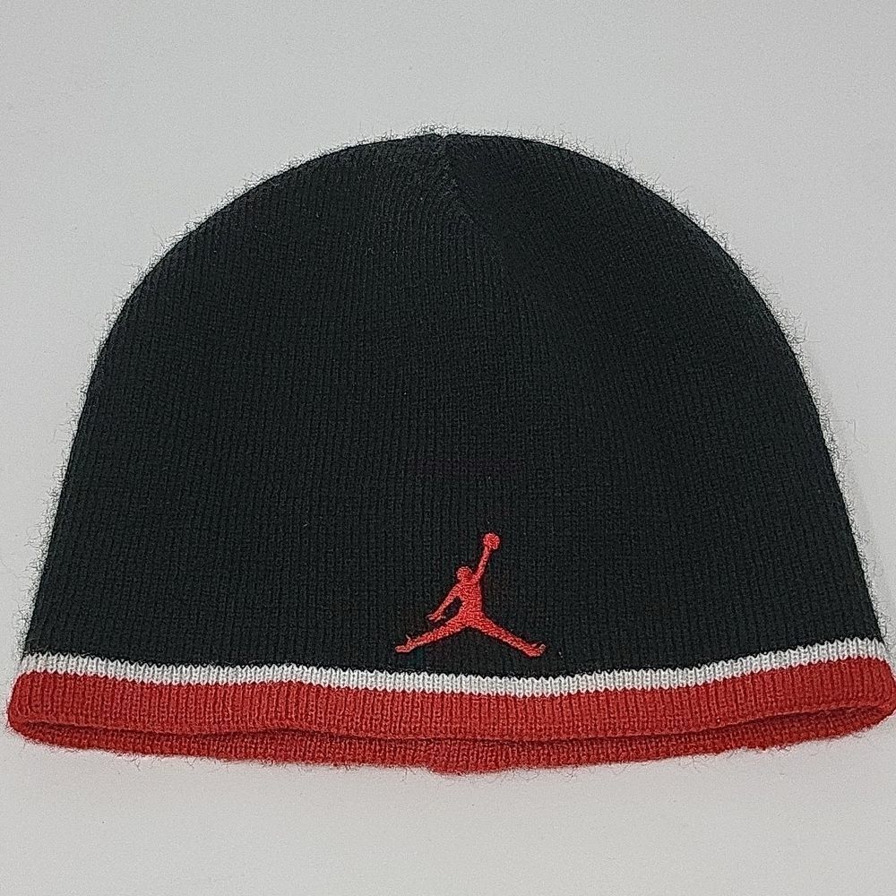 Jordan Jumpman Boys Black Red Beanie
